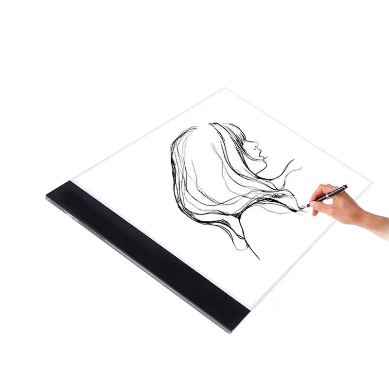 ADWE 1 ชุด LED ศิลปิน Thin Art ลายฉลุบอร์ดกล่องไฟ Tracing กระดานวาดภาพใหม่