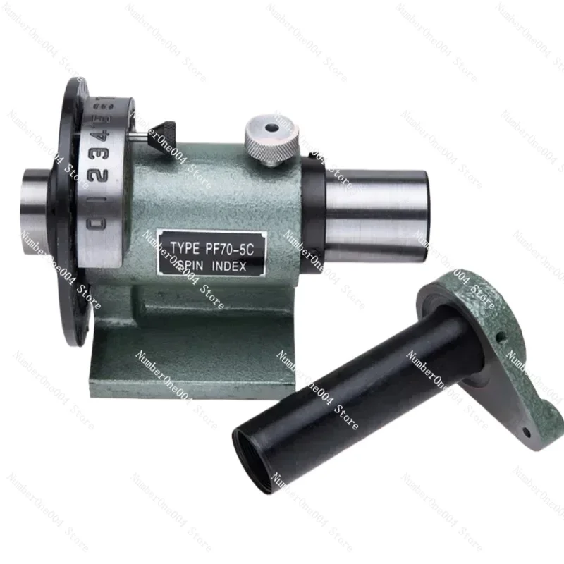 يمكن توصيل آلة الحفر والطحن السريعة برأس الفهرسة البسيطة PF70-5C مع ظرف #2