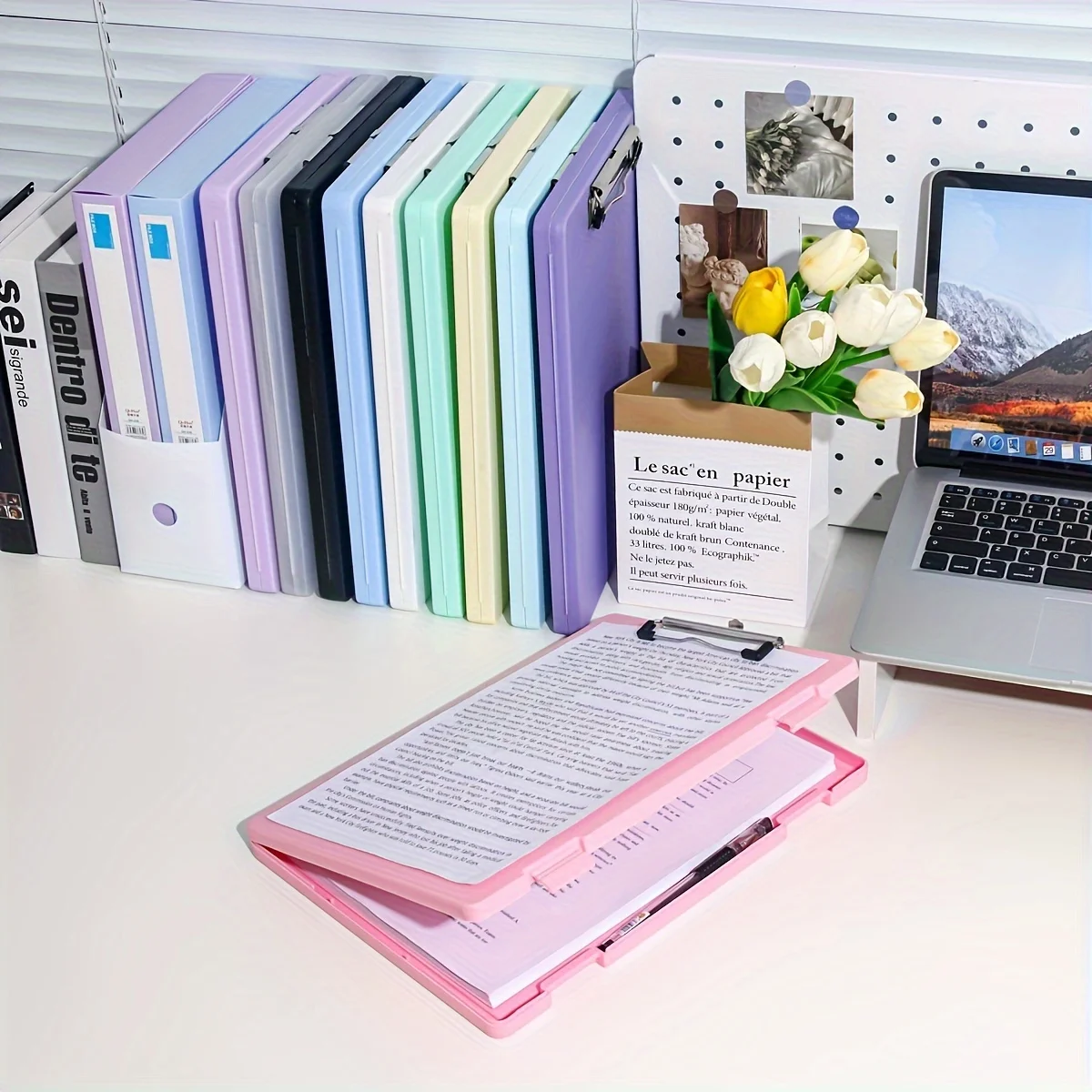 Multifunctional WordPad Office School Writing Board File Folder Document Storage Box A4 Folders Book Pad Clamp Stationery Case