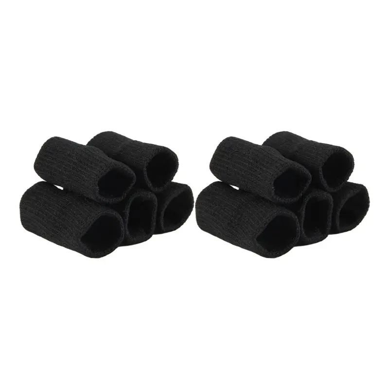 HOTB72A 10Pcs Finger Brace Splint Sleeve Thumb Support Protector Elastic Breathable Stabilizers For Basketball Golf