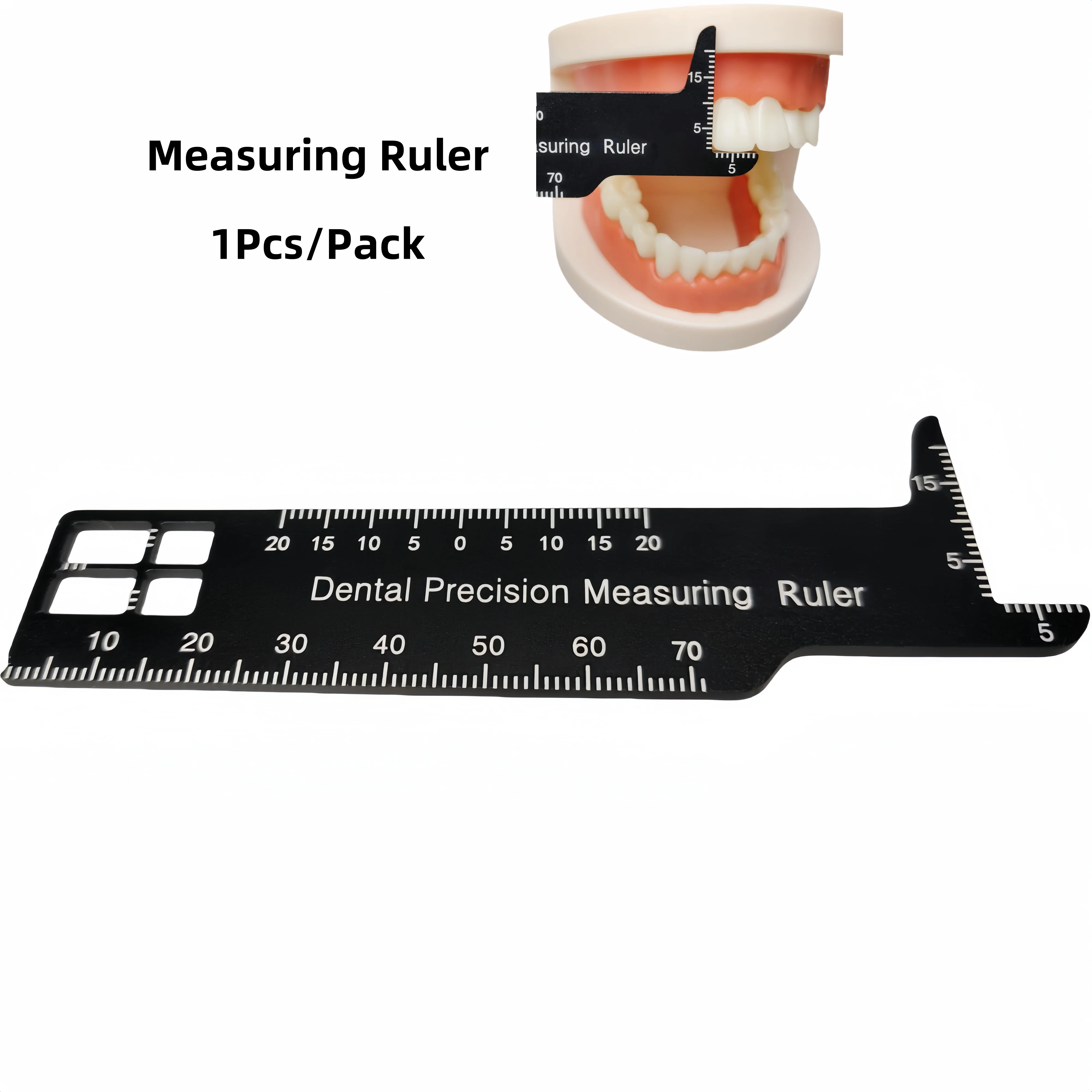 

1 шт., стоматологический измерительный прибор, линейка для зубов из алюминиевого сплава для эндодонтической фотографии и измерения коронок, прецизионный инструмент для стоматолога