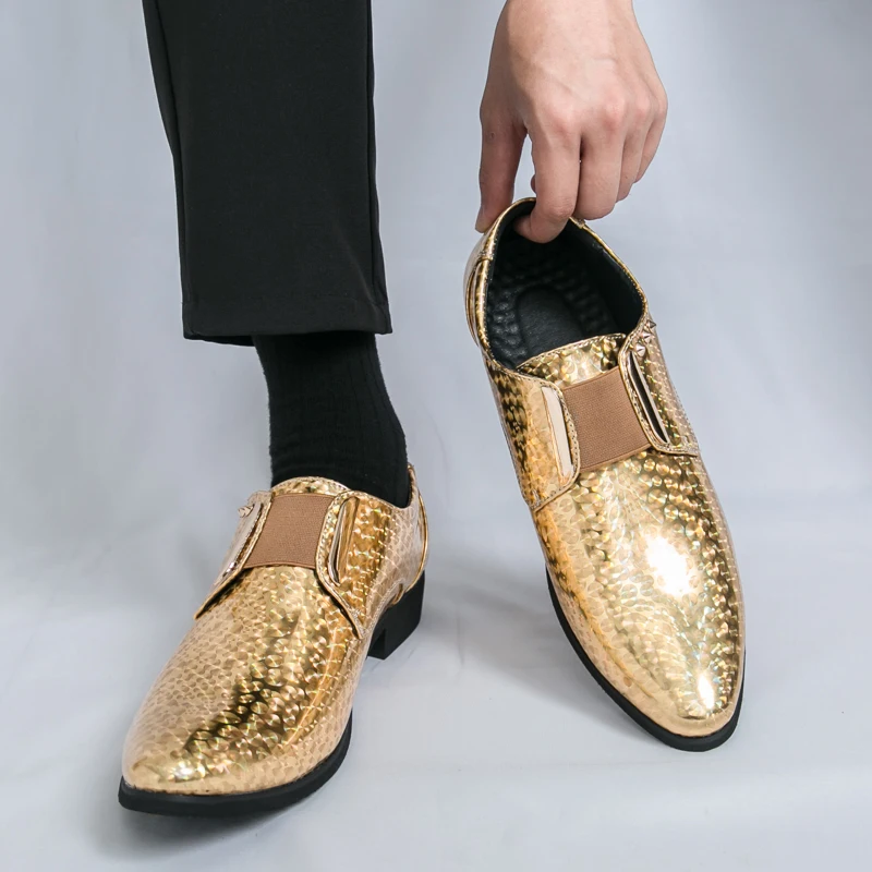 knee length dresses for ladies Exclusive Formal Dress Shoe Orange / Silver 6788 – Unique Design Menswear main image 1