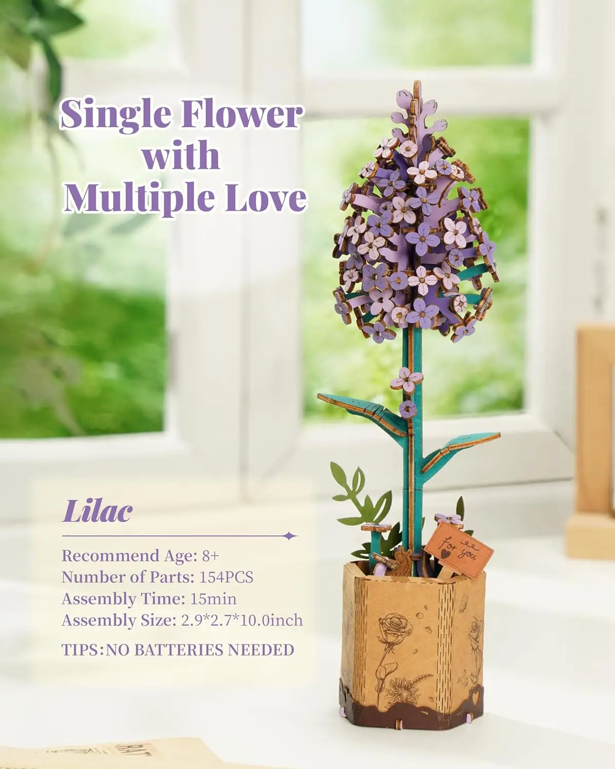 Rolife Puzzle 3D En Bois - Bouquet De Fleurs Éternelles Camomille, Idéal Cadeau Romantique Pour Femme – Saint-Valentin, Anniversaire, Noël Ou Fête Des Mères Fleur éternelle Puzzle