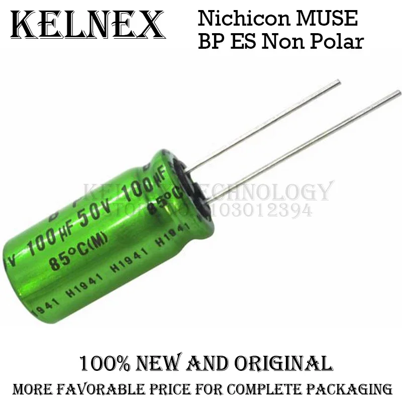 10pcs/lot Nichicon MUSE BP ES Non Polar Nonpolar Bipolar HiFi Audio Capacitor 4.7uf 10uf 22uf 47uf 100uf 16V 25V 50V Copper feet