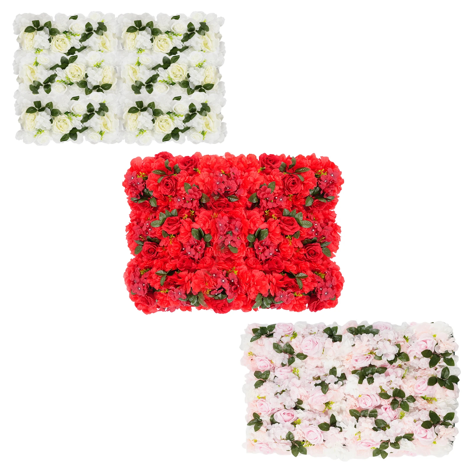 

6 шт. искусственные цветы настенные панели шелковые розы фон для свадебной вечеринки Декор DIY цветочный коврик для использования в помещении и на открытом воздухе