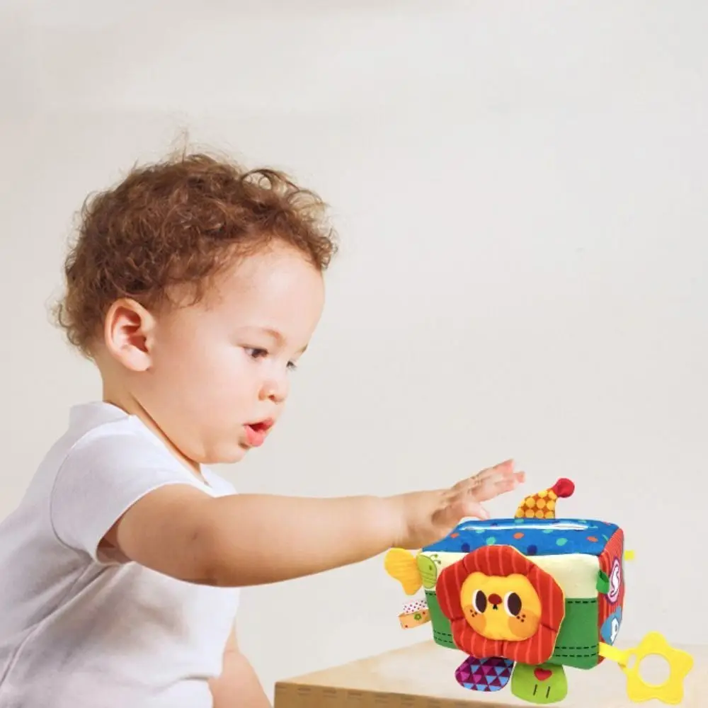 Modelo de figura que no puede rasgar, caja de pañuelos decorativa coleccionable, caja de pañuelos faciales para bebé, muñeca de dibujos animados, juguete, modelo de educación temprana