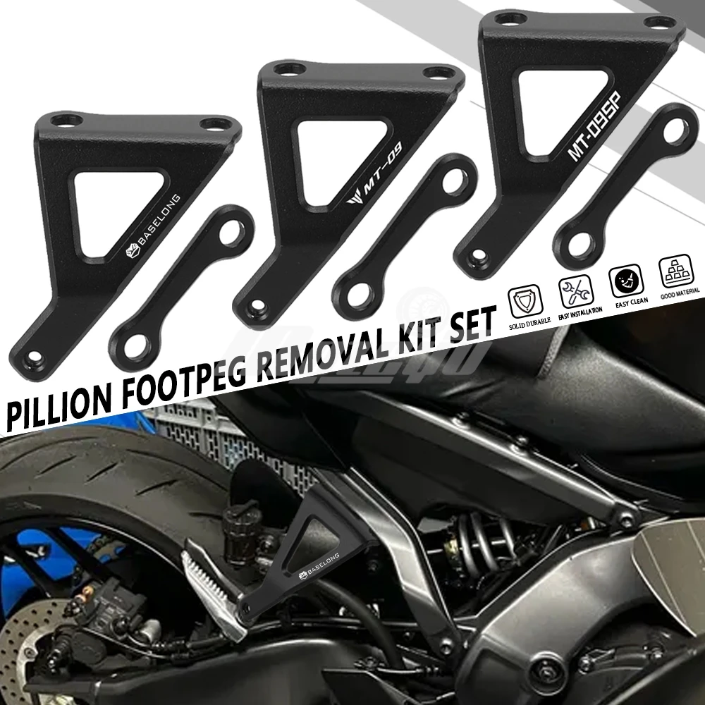Aluminum For Yamaha MT-09 MT09 MT 09 SP 2024 2025 2026 Motorcycle Pillion Footrest Removal Blanking Plate Sets Footrest Cover