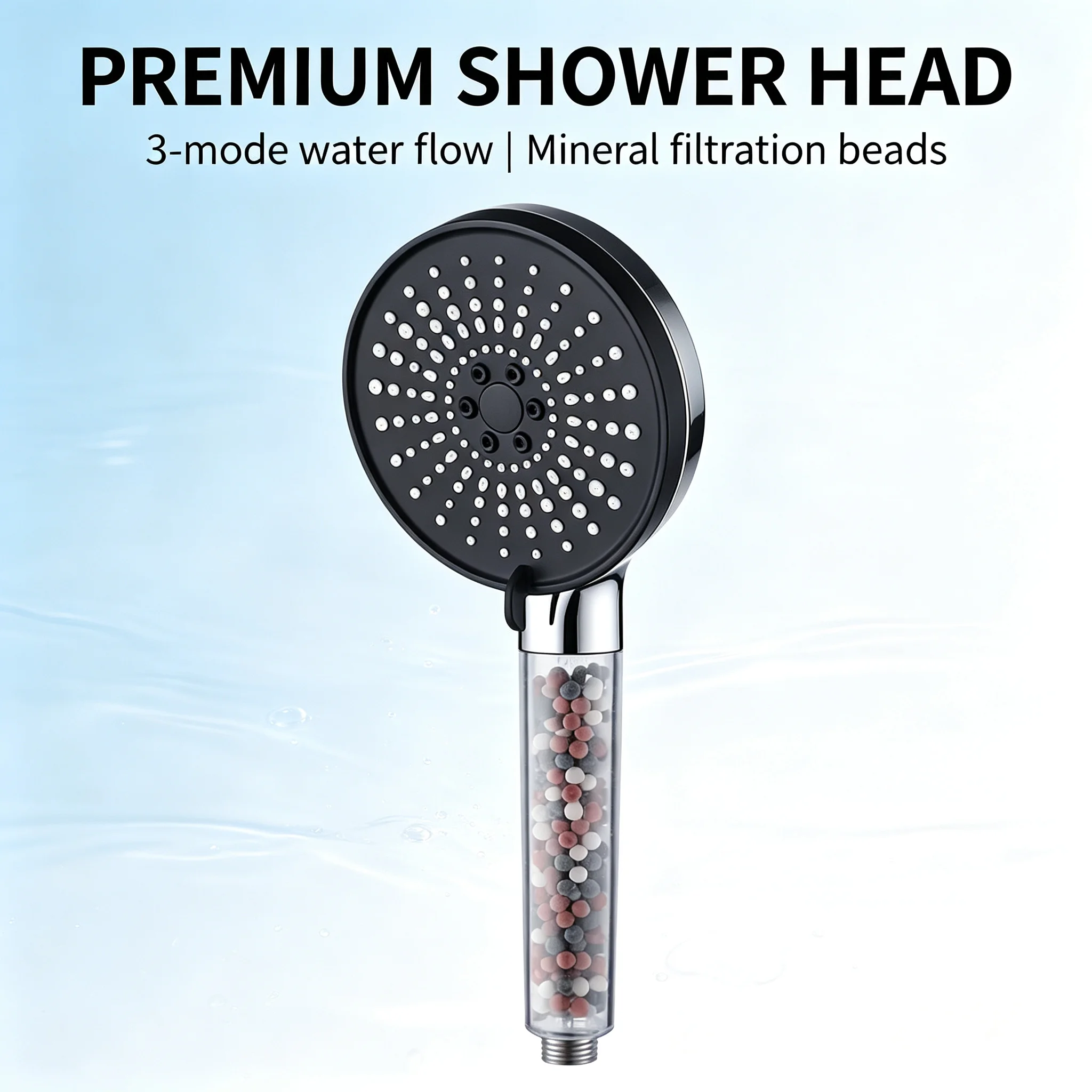 Sensitive‑Skin Friendly Filter Shower Nozzle Handheld Shower Head Removes Chlorine and Heavy Metals for Healthier Shower Water