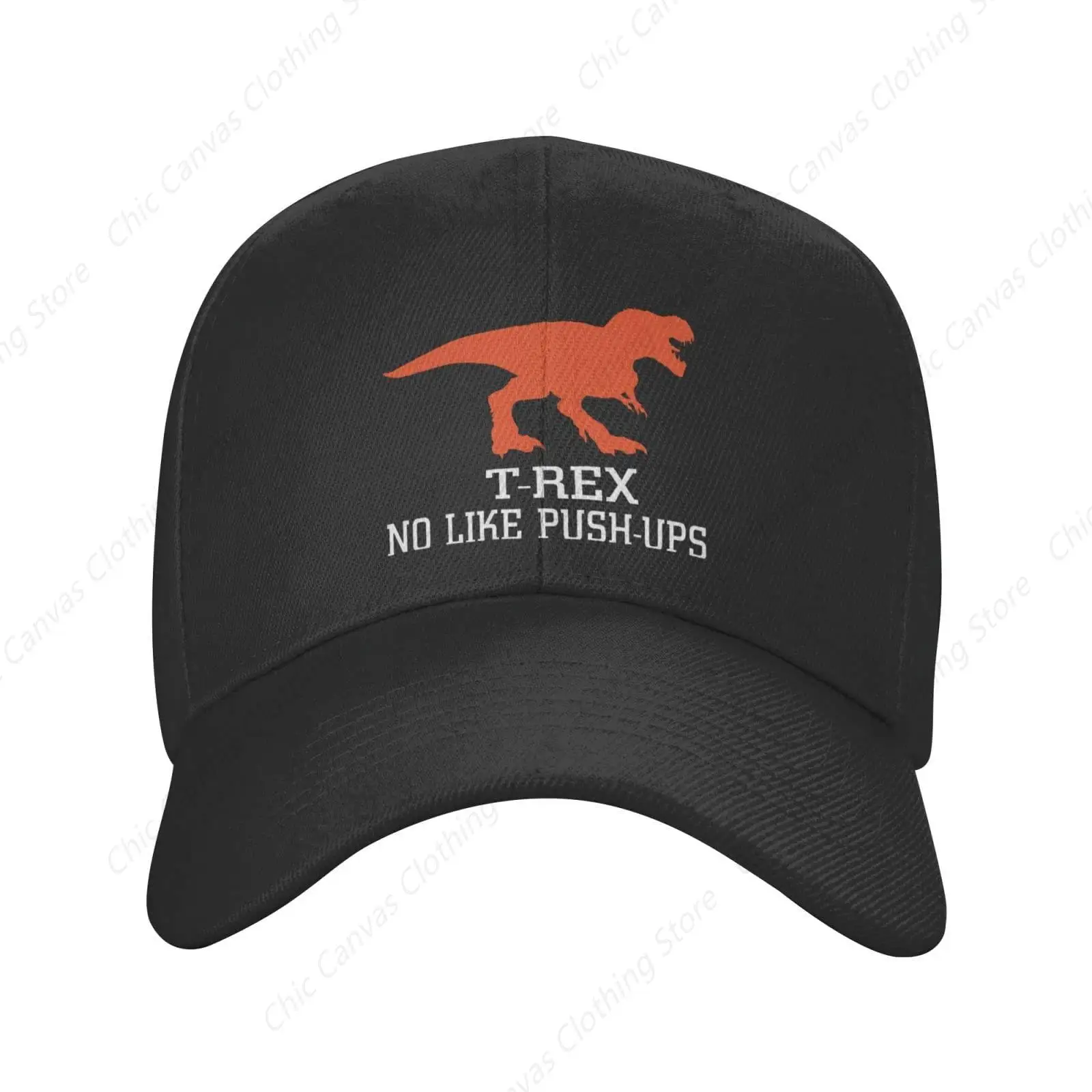 T-Rex No Like Push Ups Fun Baseball Hat Outdoor Sports Gift Truck Hat Men's And Women's Dad's Duck Tongue Hat