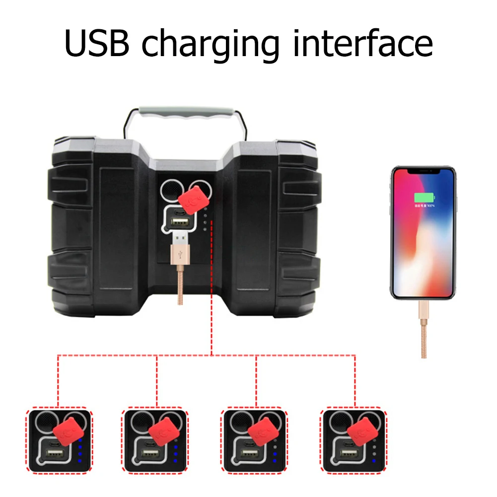 

Double Head Work Spotlight USB Rechargeable 1200LM/1500LM/2000LM LED Floodling Light 4000mAh/8000mAh/12000mAh for Camping