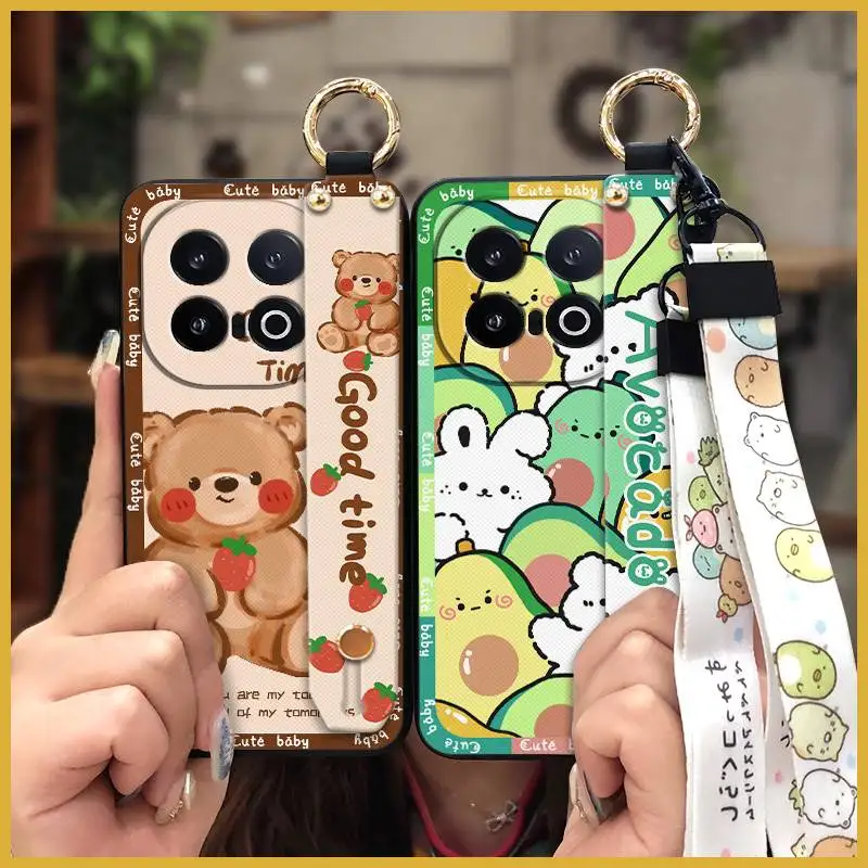 Phone Holder Wristband Phone Case For VIVO IQOO13 ring Anti-knock Durable Cartoon Cute Kickstand Shockproof Soft case