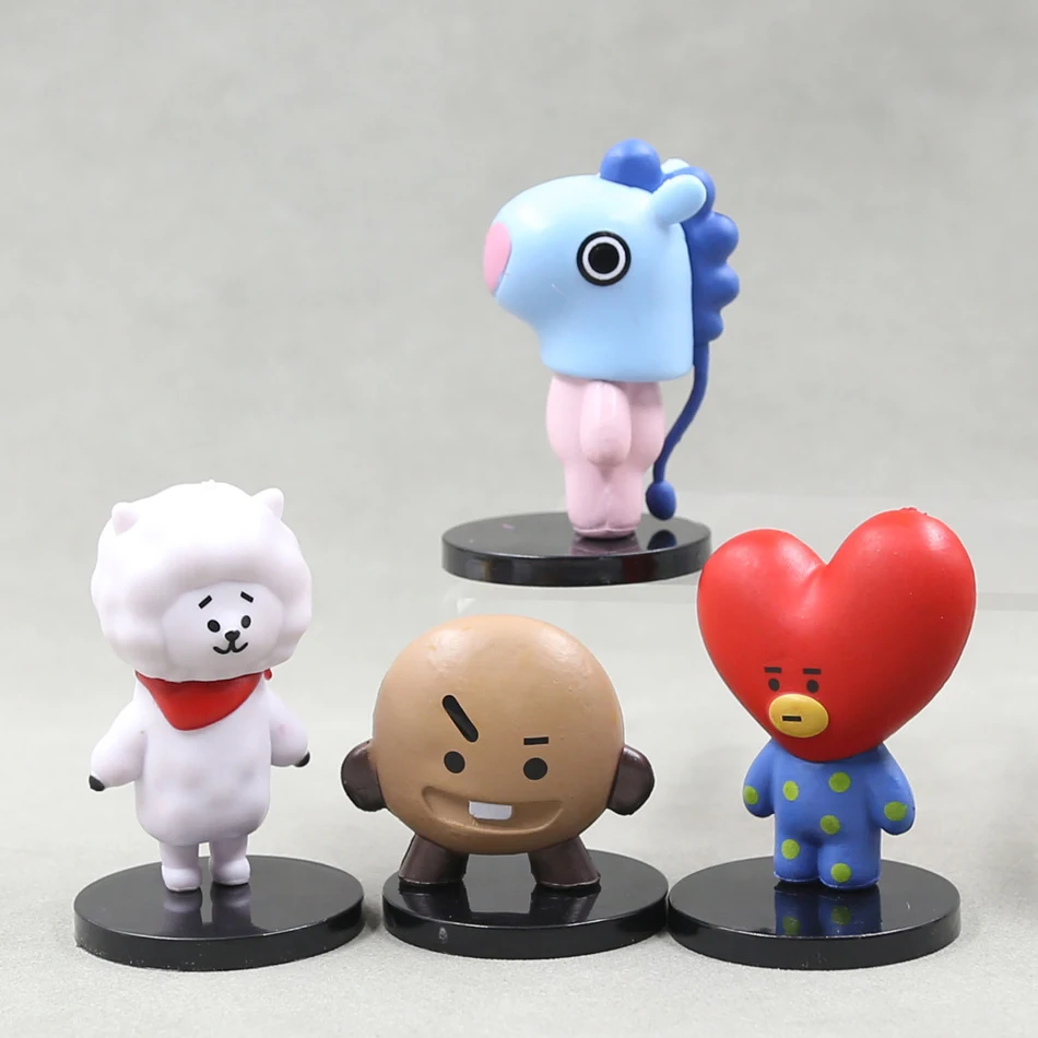 BT21 6cm 7pcs figure korea pop kpop mini figure bts Bt21 koya  Model Creative Desktop Accessories Toy Children\'s Birthday Gift