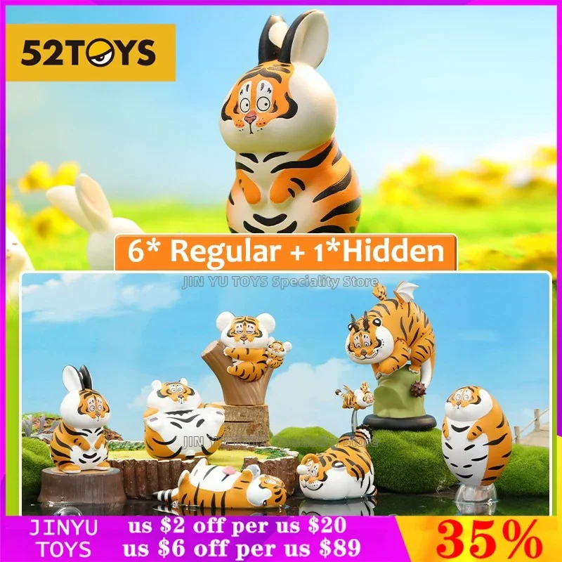 52TOYS Variety Fat Tiger 2 Series Surprise Box Toys Model Cute Trendy Anime Figure Ornaments Collection Girls Birthday Gifts