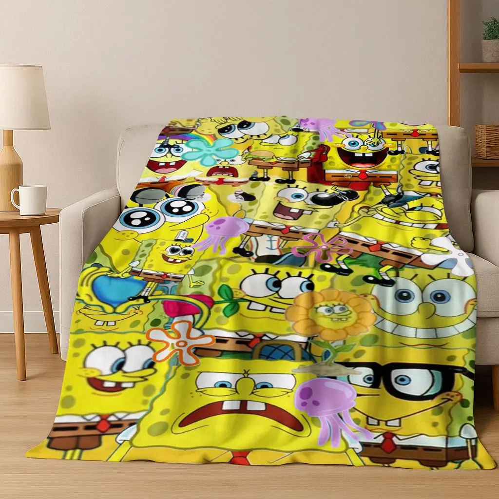 الكرتون S-سبونجبوب سكوير باتريك ستار الفانيلا بطانية لينة رمي بطانية للسرير غرفة نوم غرفة المعيشة السفر نزهة هدية #4