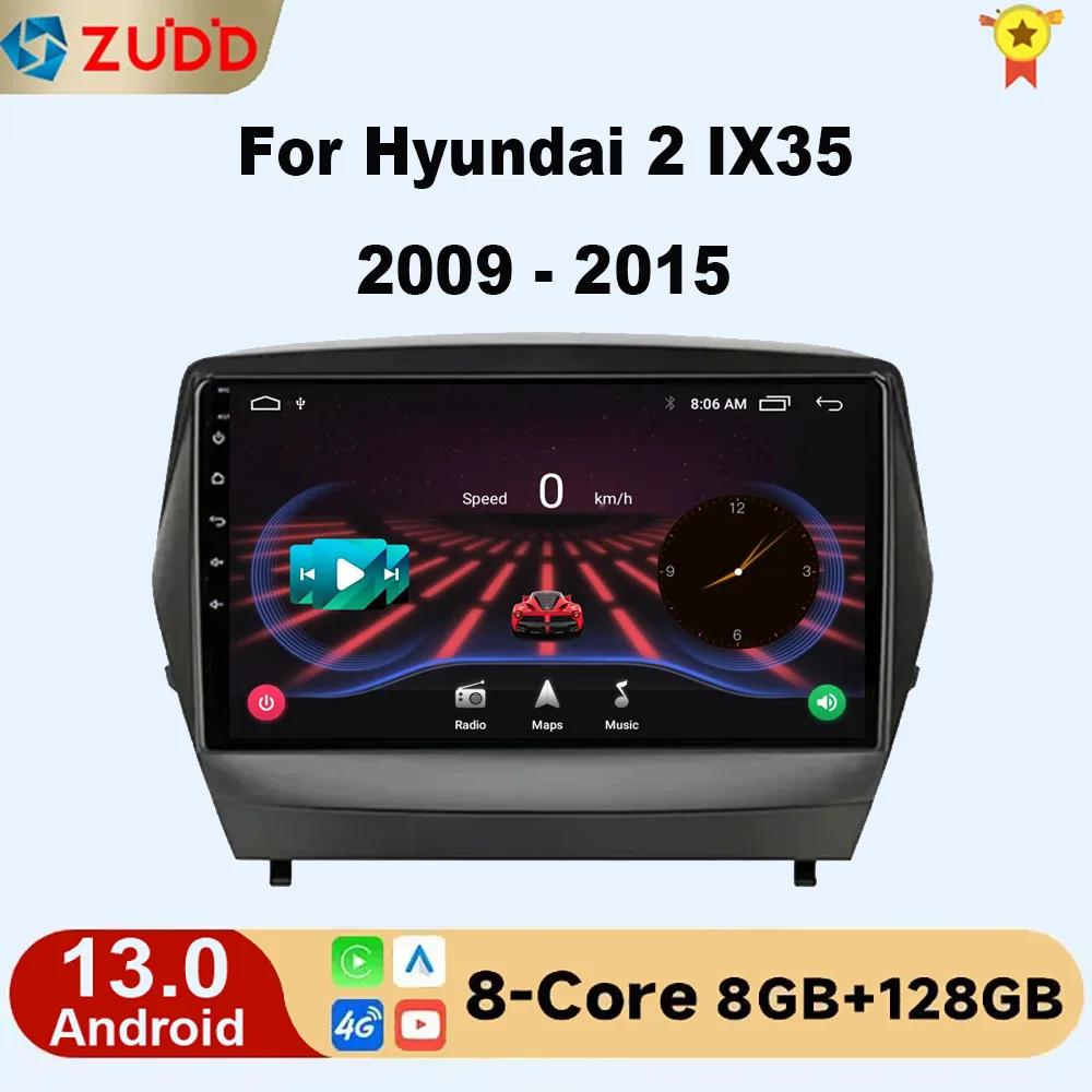 

2Din 4G Android 13 Car Stereo Radio Multimedia Video Player For Hyundai Tucson 2 LM IX35 2009-2015 Navigation GPS Carplay