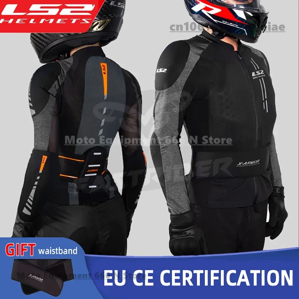 LS2 Motorcycle Soft Armor Unisex Moto Jacket Motocross Riding Protective Gear Chest Shoulder Protection CE Certification