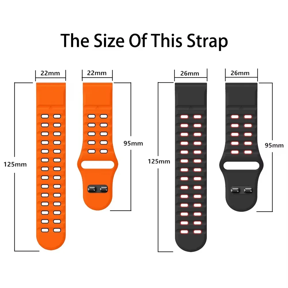 New 26 22mm QuickFit Silicone Watch Strap For Garmin Fenix 8 7X 7 Pro 6X 6 Pro 5X 5 Plus Bracelet Wristband For Fenix E/Enduro 3