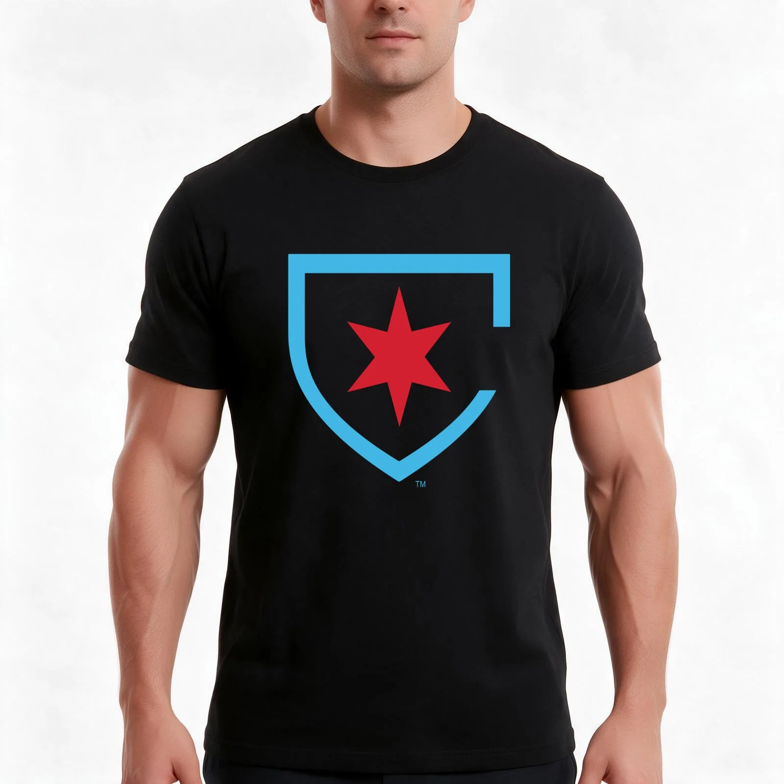Chicago Red Stars logo T-Shirt, Summer Casual Cotton Tee, Oversized Streetwear Tops, Vintage Graphic Print, Unisex Men Women