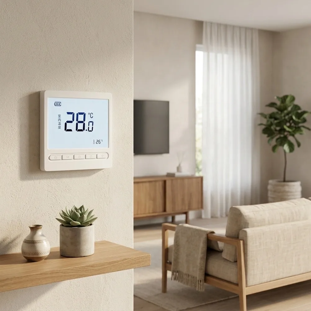 Wireless Thermostat For Air Conditioners Featuring Temperature Control And Energy Saving Mode For Home Renovation