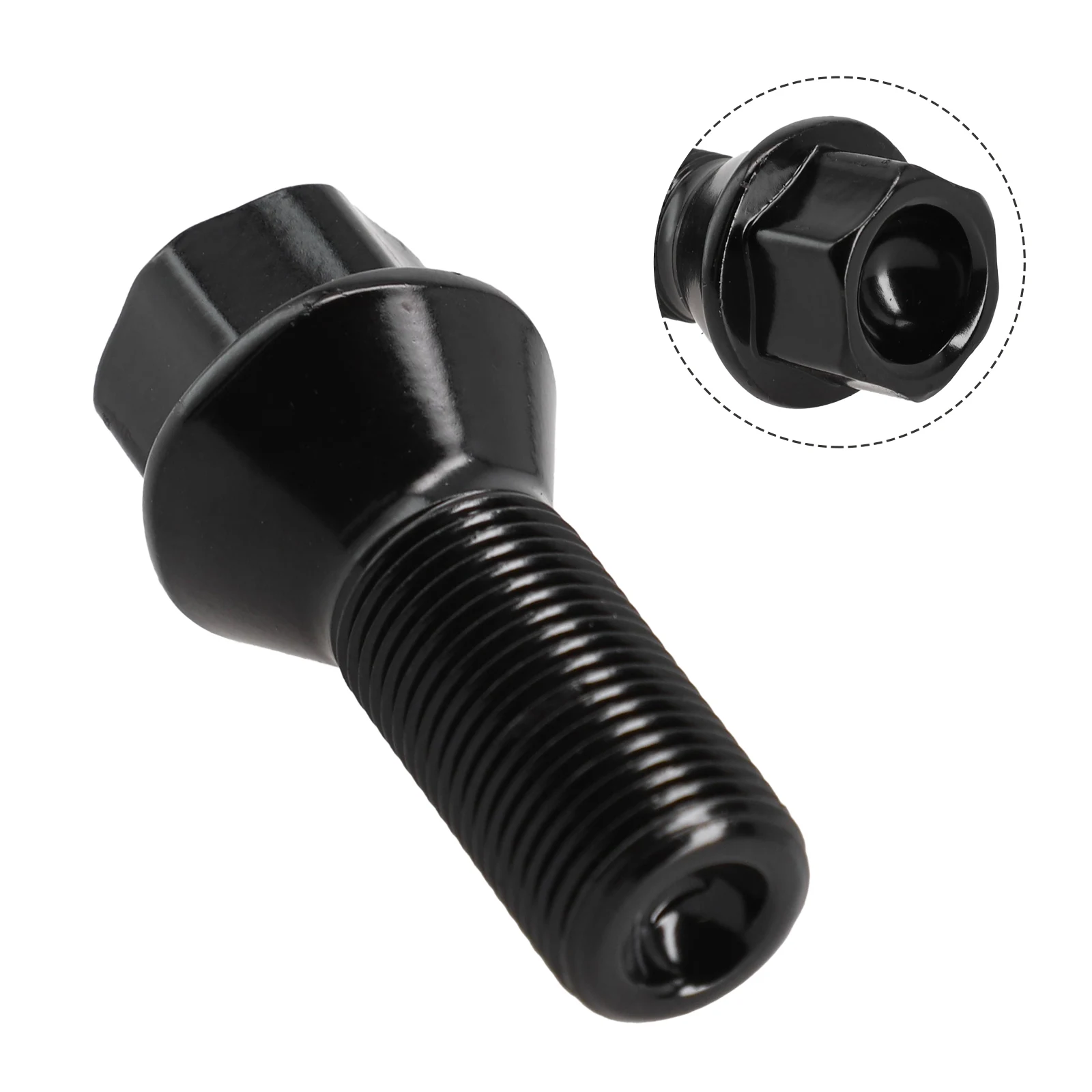 36136890324 For BMW Wheel Nut Stud Bolt For M14 X 1.25 Black F25 X3 E70 For X5 Tire Screws Hub Bolt Rod Wear Parts