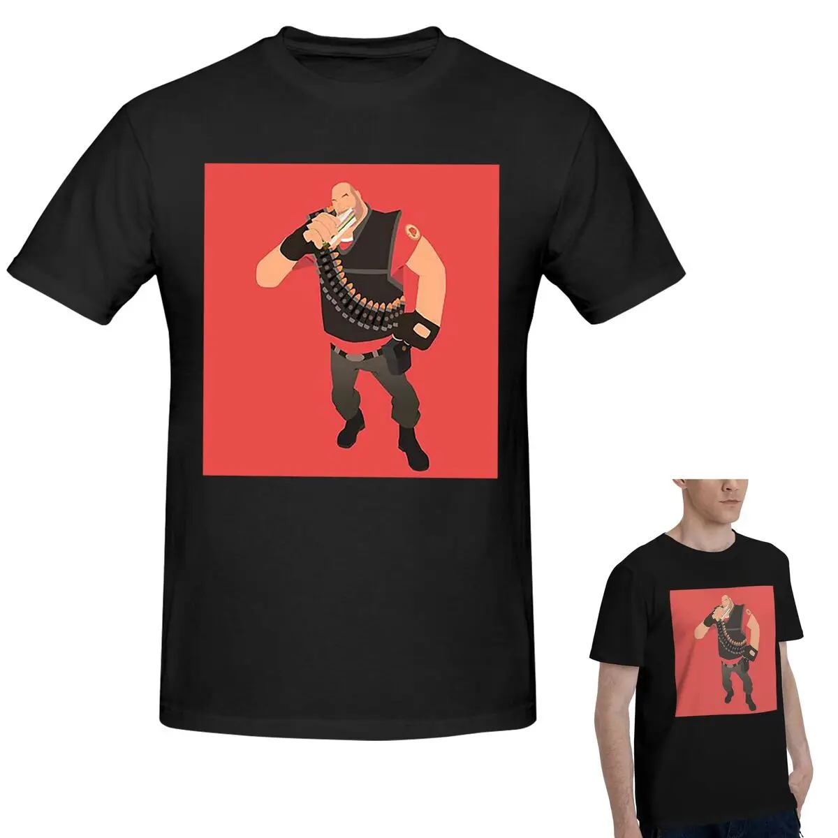 

100% Cotton Team Fortress 2 - Heavy T-Shirt Men's Classic Oversized T Shirt Men Crew Neck Summer Shirts Tops S-6XL