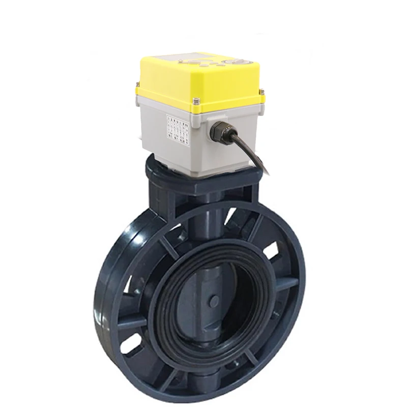 Factory Customized Intelligent PVC Electric butterfly Valve WiFi Control Power Failure Return Setting