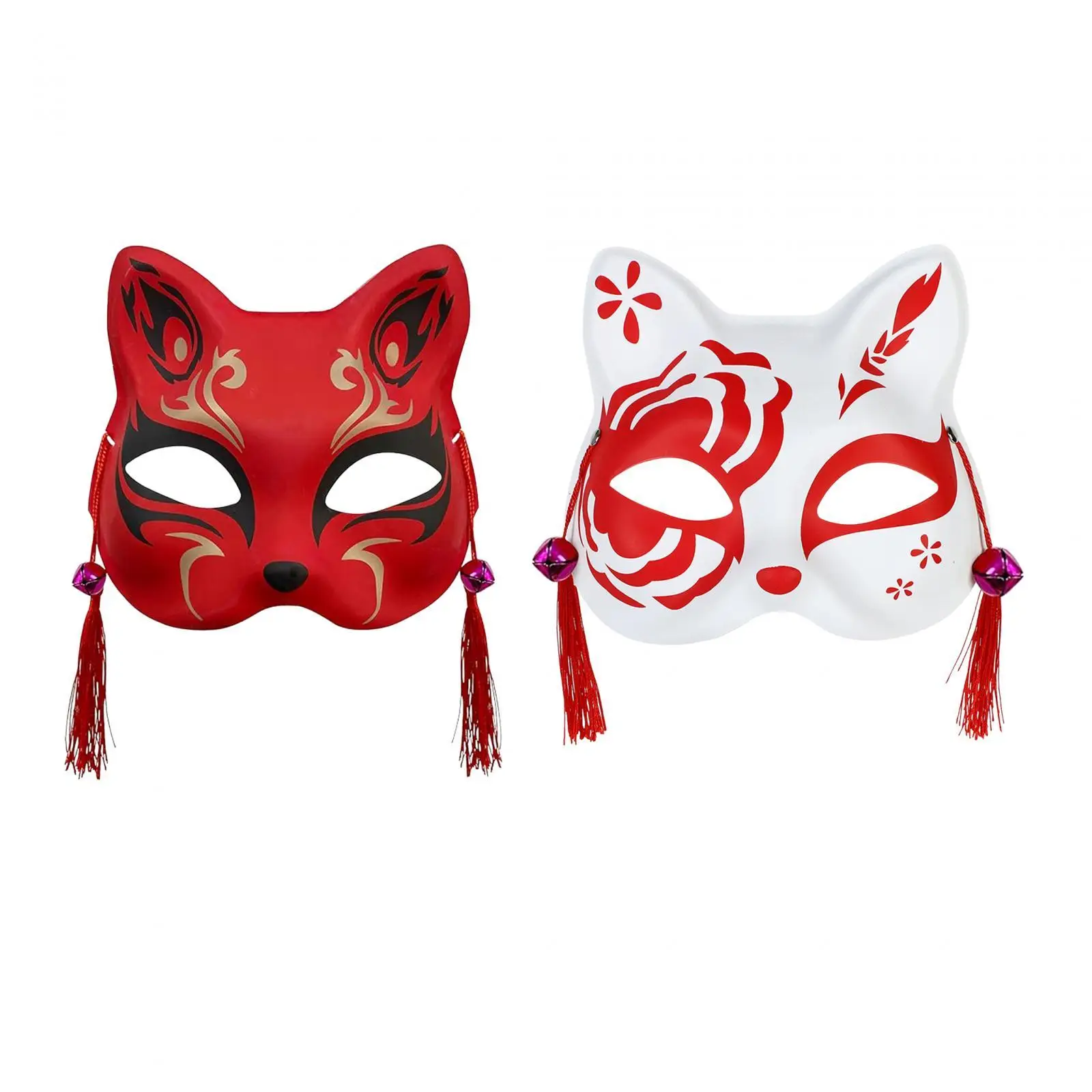 Half Face Cat Halloween Fox Face Cover Animal Cosplay Costume Accessories for Holiday Fancy Dress Role Playing