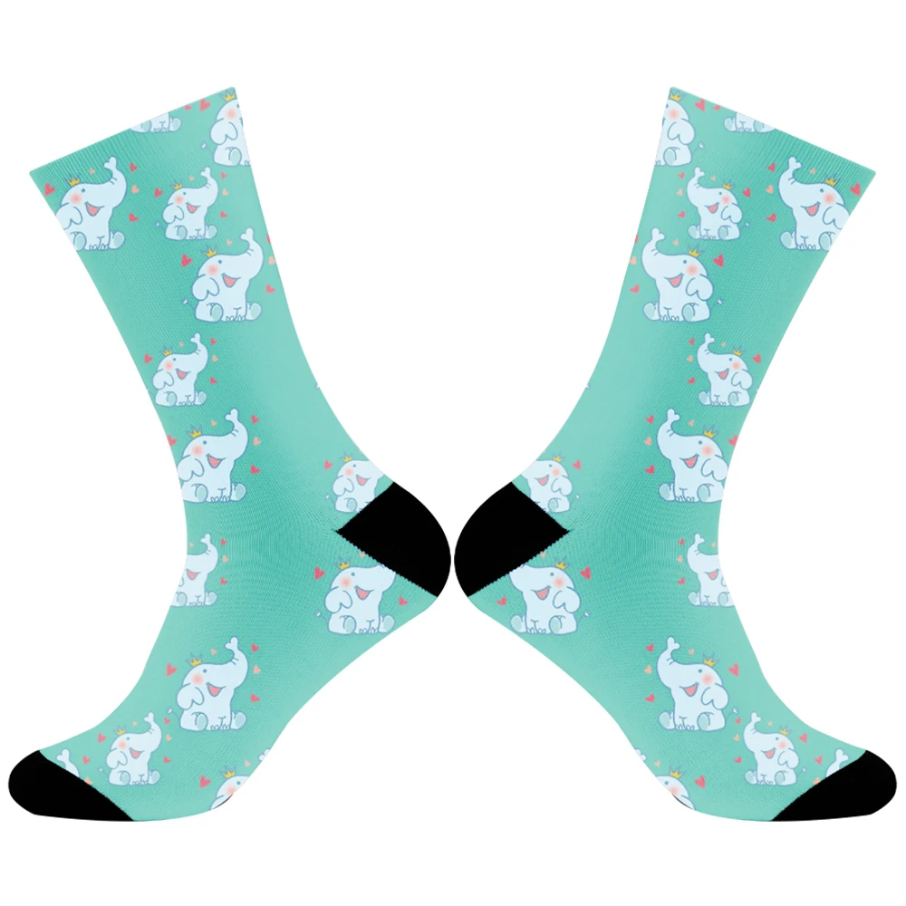 2024 neue Outdoor Reiten Sport Kompression Socken Weihnachten Geschenk Birne Cartoon Druck Kompresse Socken