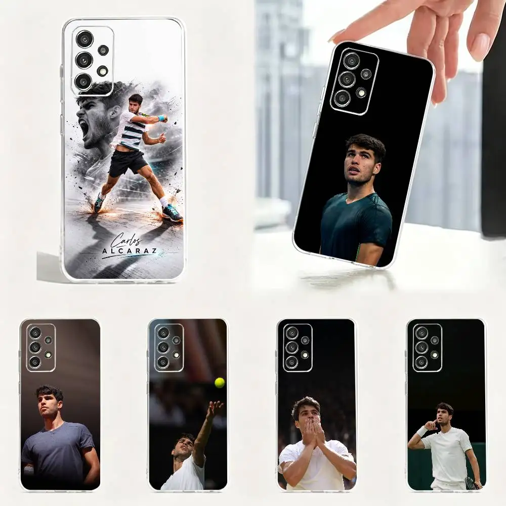 T-Tennis News star Carlos  Phone Case For S25,S24,S21,S22,S23,S30,Ultra,S20,Plus Samsung Transparent soft case
