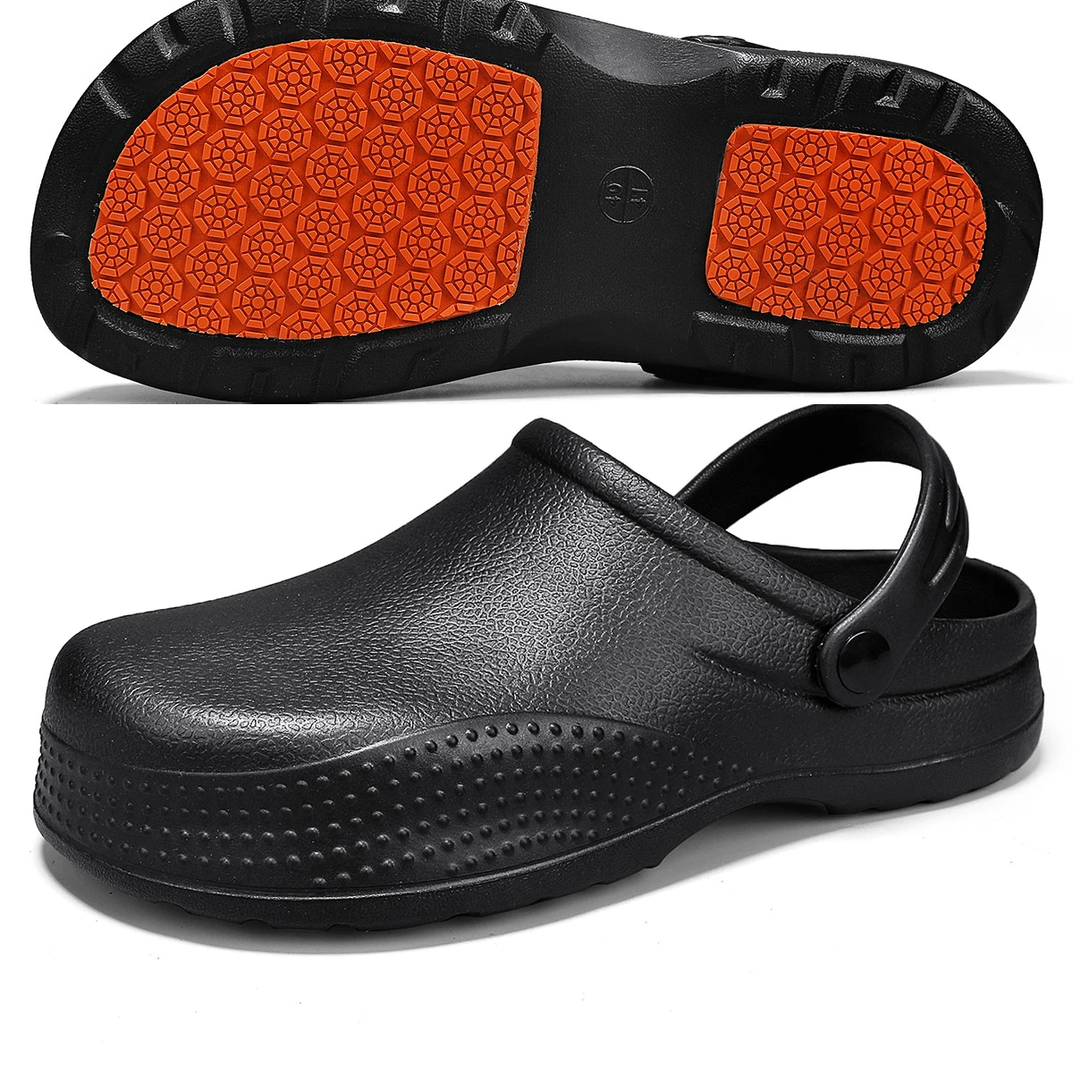 Men Women Non Slip Work Clogs Waterproof Oil Resistant EVA Slip on Nursing Shoes Chef Shoes for Hospital Kitchen Garden