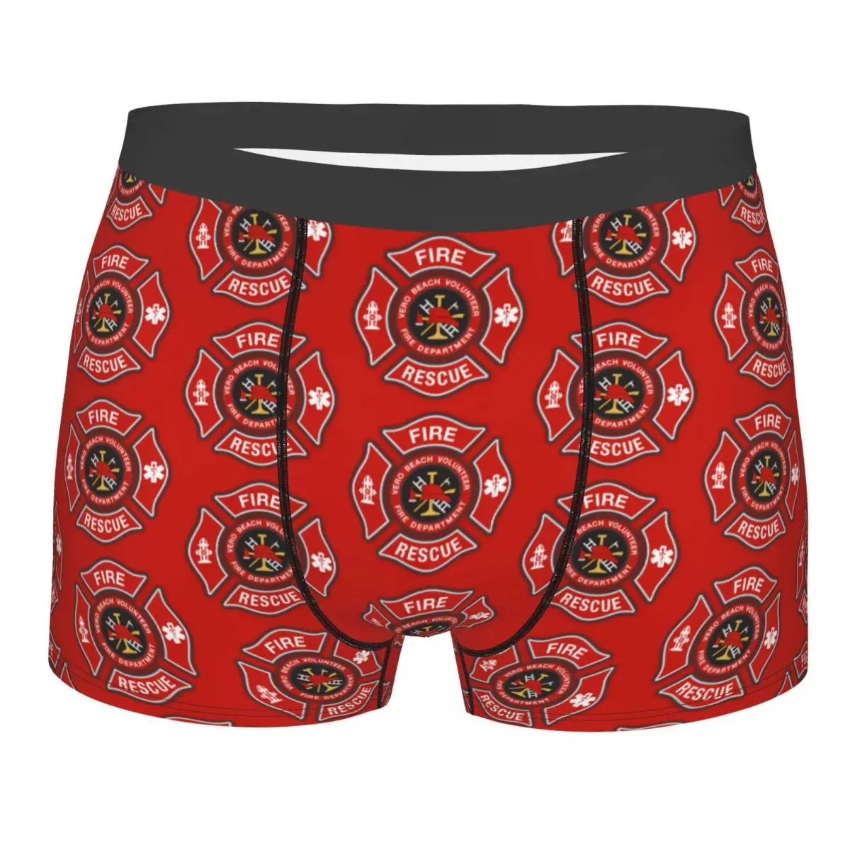 

Custom Fire Rescue Firefighter Underwear Men Breathable Boxer Briefs Shorts Panties Soft Underpants For Homme