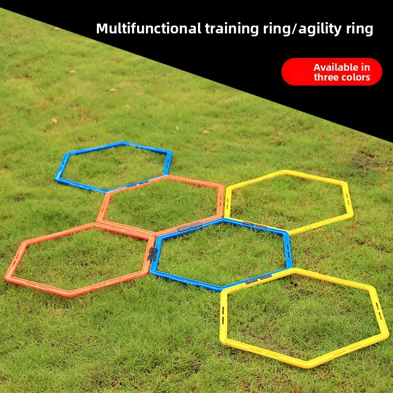 New Hexagonal Agility Training Rings Removable Football Training Rings Quick Ladder Reaction Speed Circles Fitness Sports Equ...