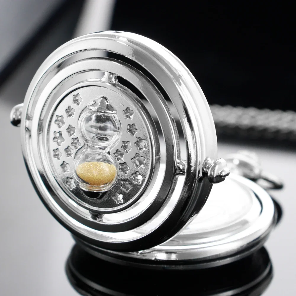 New Arrival Luxury Silver/Gold Vintage Necklace Women's Neutral Pocket Watch Time Simulation Design Quartz Clock Gift アンティーク