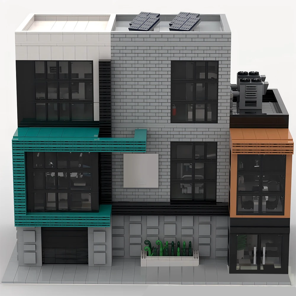 MOC building city hot sale street scene building blocks city center modern hospital creative set model toy boy holiday gift