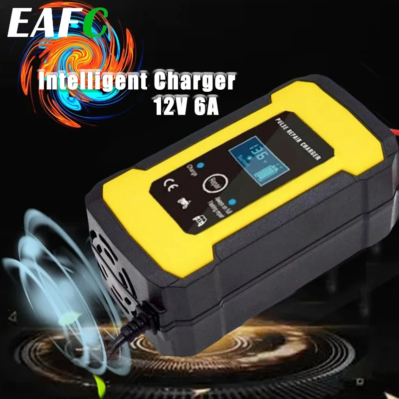 

EAFC Старое зарядное устройство для свинцово-кислотных аккумуляторов 12 В 6 А Зарядные устройства для автомобильных аккумуляторов Импульсный ремонт Старт зарядки аккумуляторов для автомобилей, внедорожников, лодок