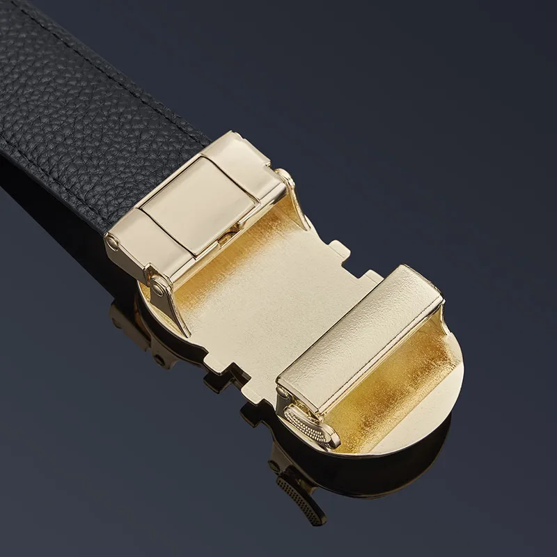 Luxe Leren Riem Heren Lederen Toplaag Koeienhuid Automatische Gesp Riem Heren Tailleband Hipster Jeugdgeschenk