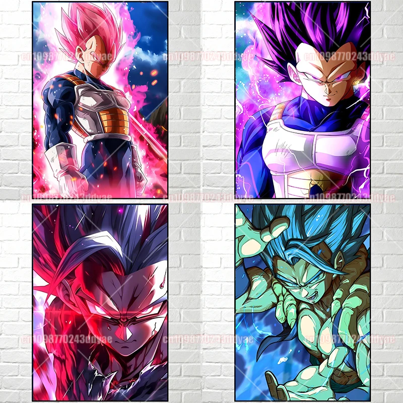 

Classic Anime Character Canvas Painting Dragon Ball Battle Goku Vegeta Cool Poster Wall Art Room Decoration Oil Painting