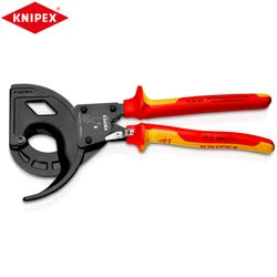 KNIPEK 95 36 320 Cable Cutter Three Stage Drive Ratchet Cable Cutter With 1000V Insulated Handle No Battery Required