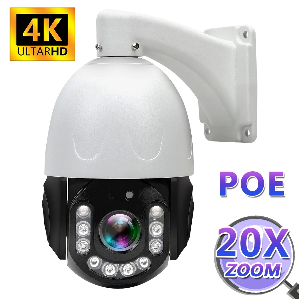 Best Selling HFWVISION 4K Ptz Camera 20X Zoom Outdoor 120m IR Night Vision Two Way Audio Outdoor Surveillance IP Security CCTV