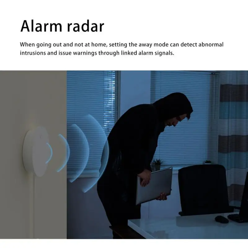 EWeLink ZigBee 5.8G ملليمتر موجة وجود الإنسان كاشف الرادار الجانب شنت مراقبة السلامة الرادار إنذار الذكية الربط الاستشعار