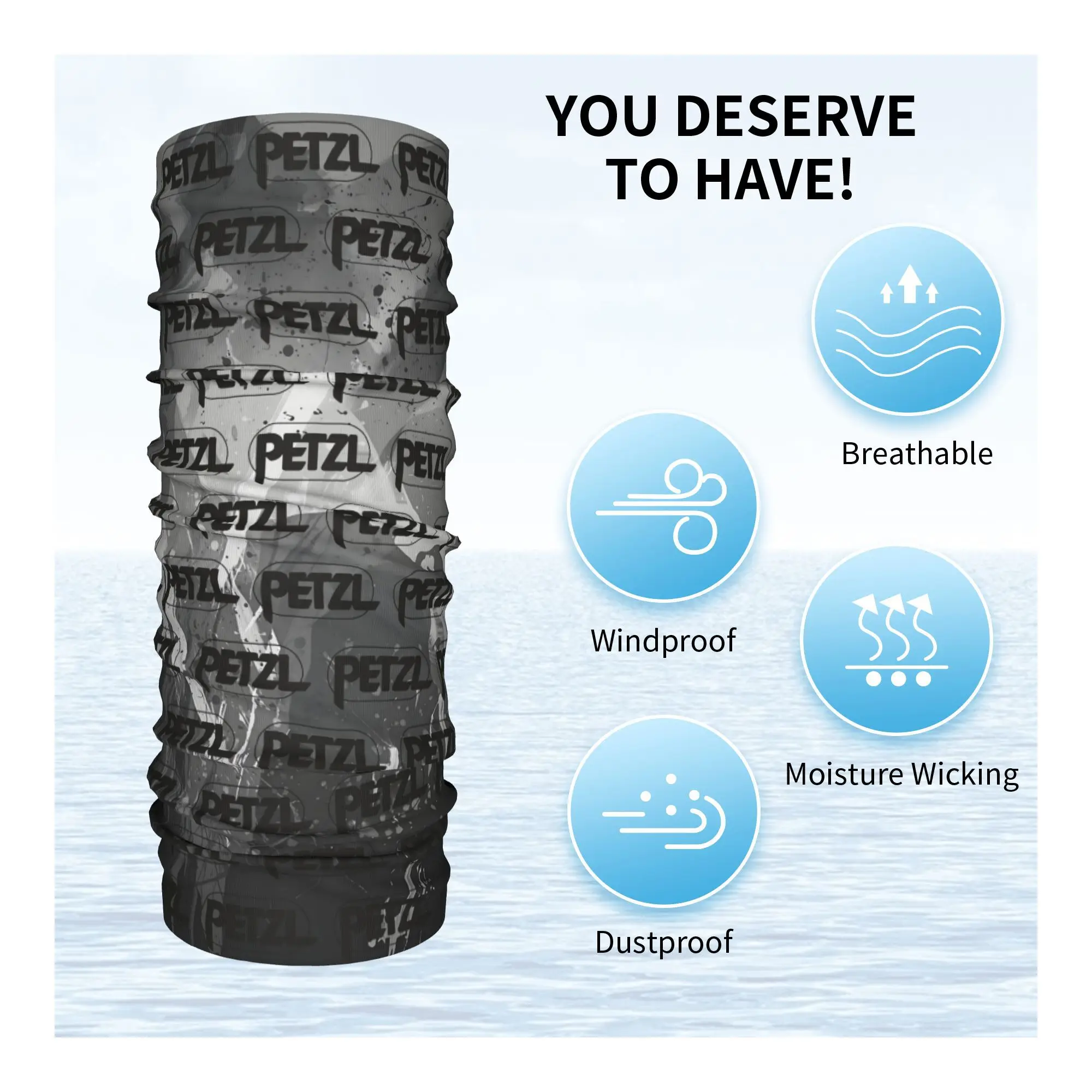 Черная спортивная бандана P-Petzls на заказ, гетры для пеших прогулок, охоты, женщин и мужчин, модный шарф с узором, Балаклава, теплый шарф