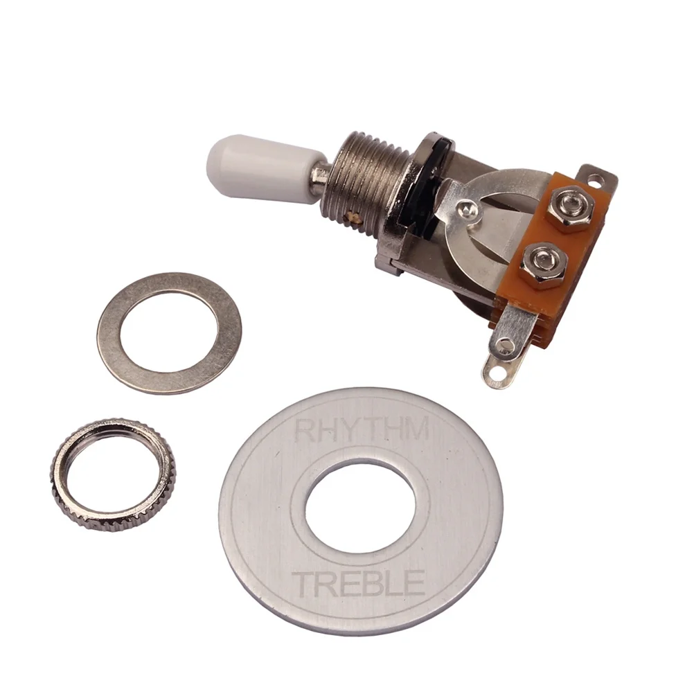 

3 Way Toggle Switch with Rhythm Treble Washer Plate for Electric Guitar Replacement Part Compatible with Gibson