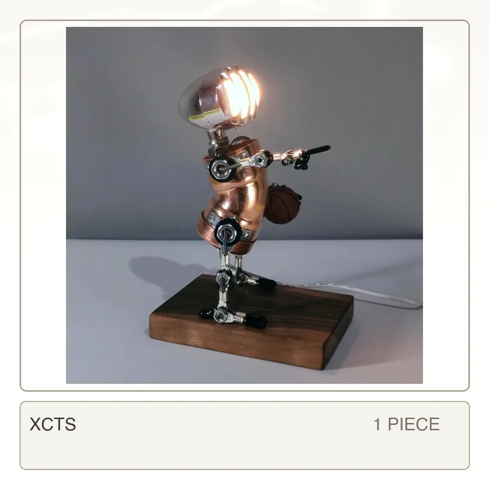 Desktop handmade creative ornaments decoration sports basketball machinery industrial wind steampunk robot