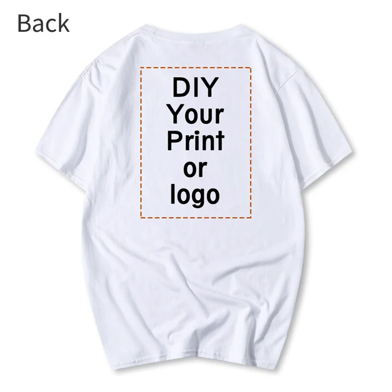 Customized Printed fashion T shirt Harajuku Women Top DIY Your Like Photo or Logo White T-shirt Fashion Custom Female Top Tshirt