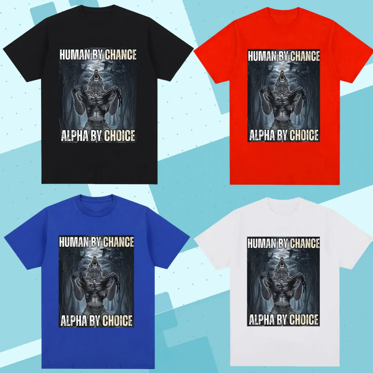 

НОВИНКА Human By Chance Alpha By Choice Wolf, забавные футболки с мемами, мужские повседневные хлопковые винтажные мужские пижамы с короткими рукавами
