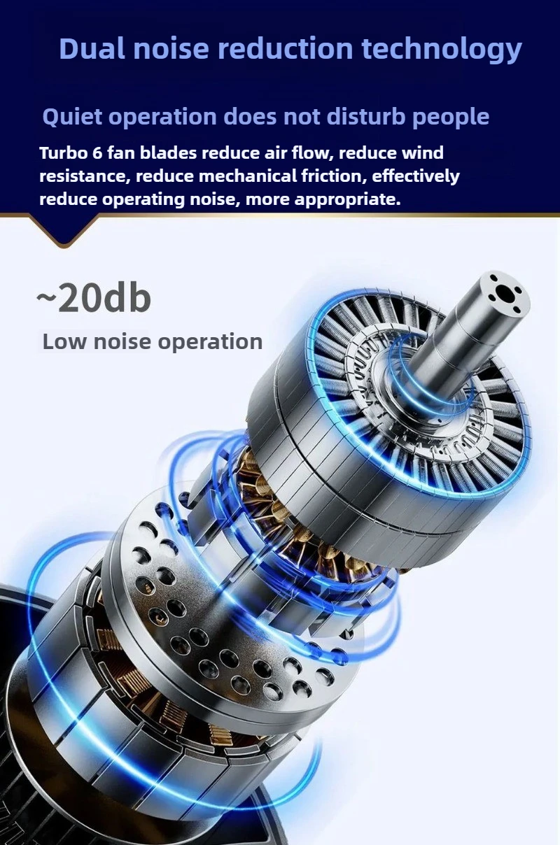 Многофункциональный цифровой дисплей с зарядкой через USB, небольшой ручной маленький вентилятор, 1-6 скоростей, большой ветровой охлаждающий вентилятор, портативный умный вентилятор