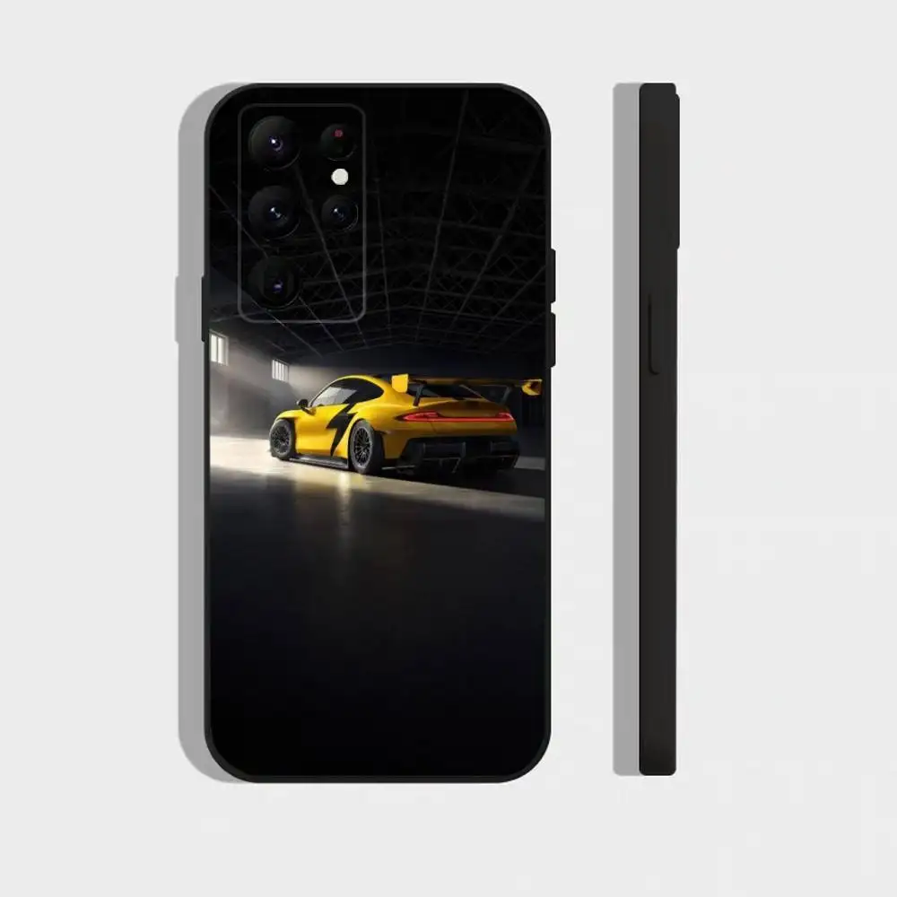 Funda de teléfono china C-Car SU-7 para Samsung S25,S24,S23,S22,S21,S20,Ultra,Plus,FE, funda suave negra