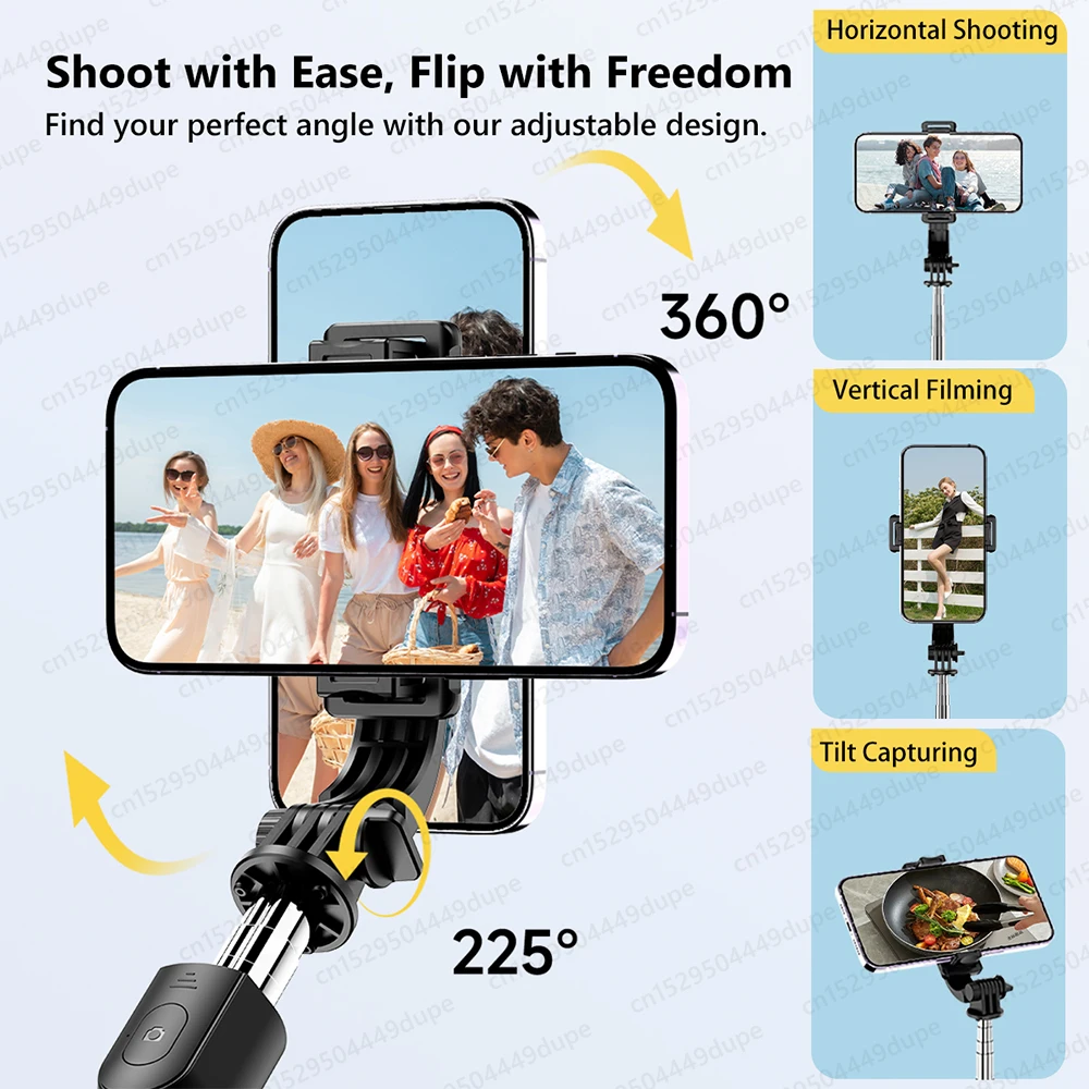 TOKQI-L21 Selfie Stick Telescopic Travel Handheld Tripod Portable Phone Stand for Cell Phone Live Streaming TikTok Recording