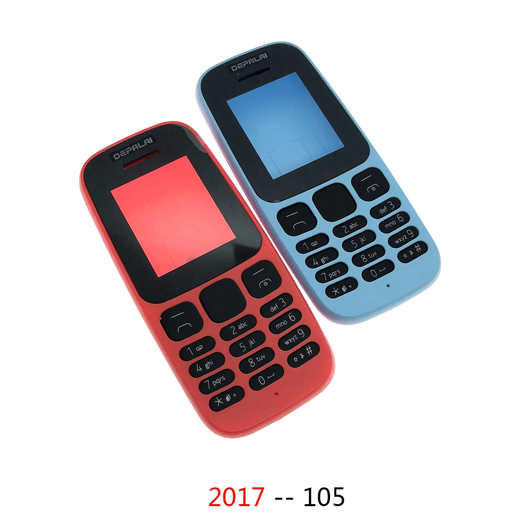 Phone Housing Cover For Nokia 2019 105 2017 105 case Keypad Back Battery 105 Mobile Phone Case Dual card version