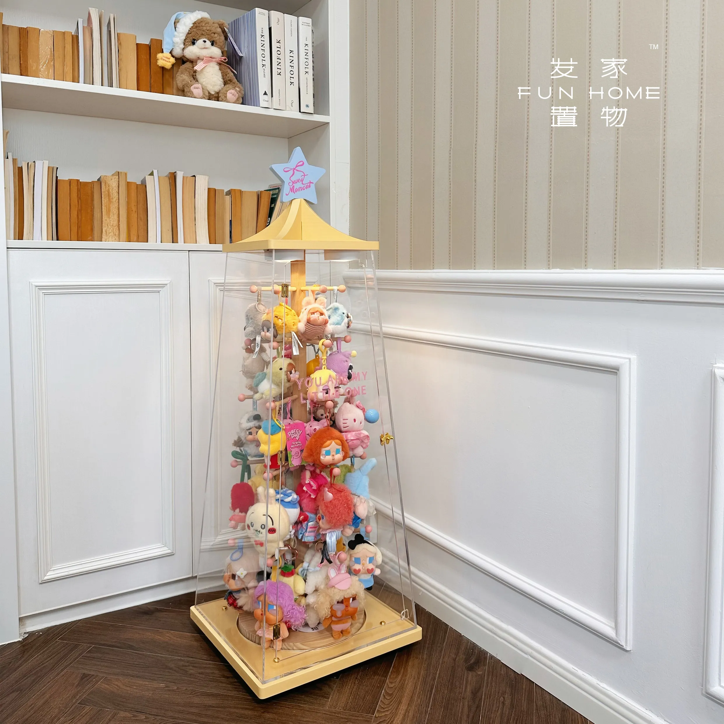 Storage Star Tree Rotating Pendant Display Cabinet Tide Play Pendant Play Storage Store Display Acrylic